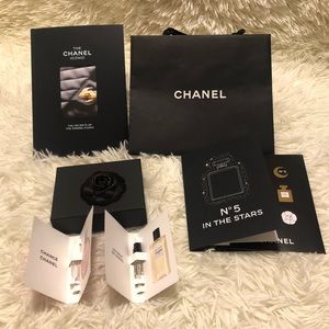 Chanel Perfume Sample (Free Chanel flower, paper bag, post card &Mystery Clothes